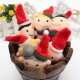"Christmas family'' Kids Educational toy Finger Puppet Plush Story 6 PCS