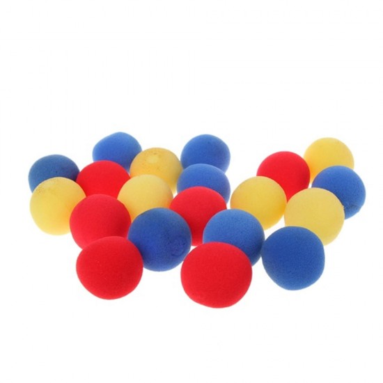 10PCS Blue Close Up Magic Street Trick Soft Sponge Ball 45mm Magic Props Clown Nose