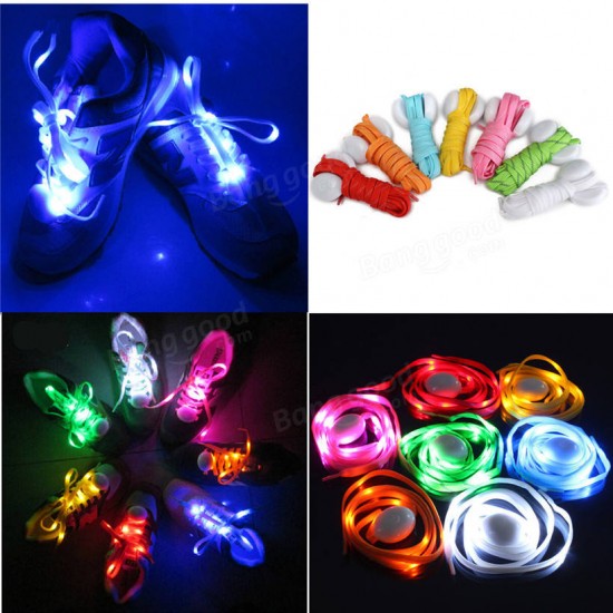 1 Pair Nylon LED Flashing Light Up Glow Shoelace