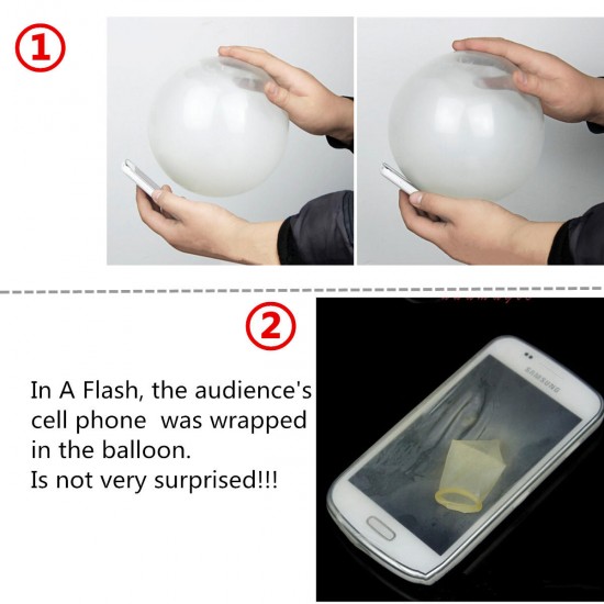 10pcs Close Up Magic Street Trick Mobile Into Balloon Penetration In A Flash Party