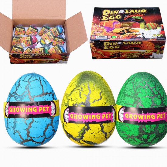 12PCS Huge 6cm Dinosaur Egg Package Wholesale Hatching Growing Magic Water Novelties Toys With Box 12PCS Huge 6cm Dinosaur Egg Package Wholesale Hatching Growing Magic Water Novelties Toys With Box