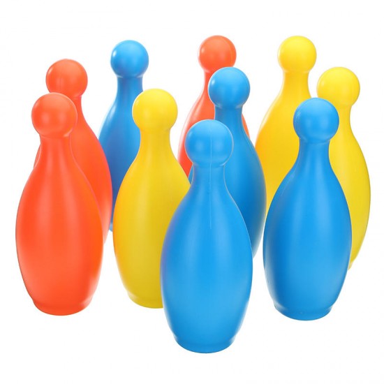 12PCS Set 23CM Height Funny Large Bowling Bottle With Balls Pins For Kids Children Sports Toys