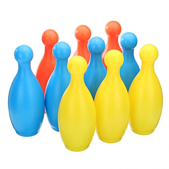 12PCS Set 23CM Height Funny Large Bowling Bottle With Balls Pins For Kids Children Sports Toys