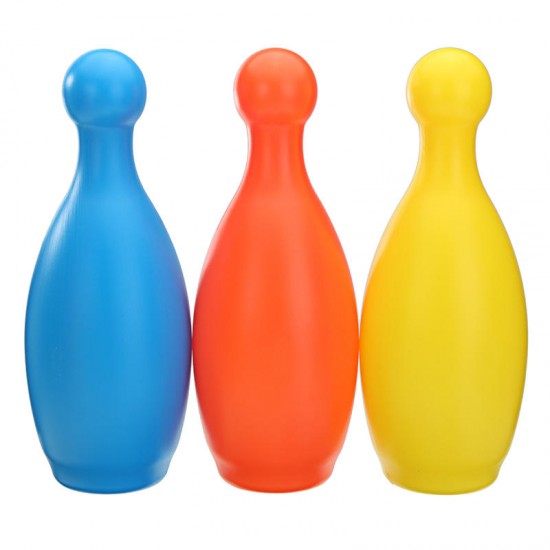 12PCS Set 23CM Height Funny Large Bowling Bottle With Balls Pins For Kids Children Sports Toys
