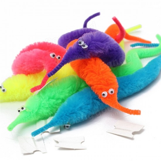 Magic Twisty Fuzzy Worm Wiggle Moving Sea Horse Kids Trick Toy