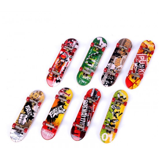 Random Color Graffiti Finger Skateboard Mini Suit With Tools Toys For Kids Children Gift
