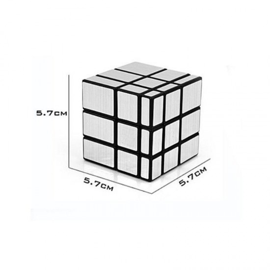 3x3x3 57mm Wire Drawing Style Mirror Magic Cube Challenge Gifts Cubes Educational Toy