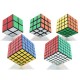 4PCS Classic Magic Cube Toys Set 2x2x2 and 3x3x3 4x4x4 and 5x5x5 PVC Sticker Block Puzzle Speed Cube