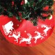 100cm Red Christmas Tree Skirt Santa Claus Tree Skirt Christmas Decoration Supplies Ornament