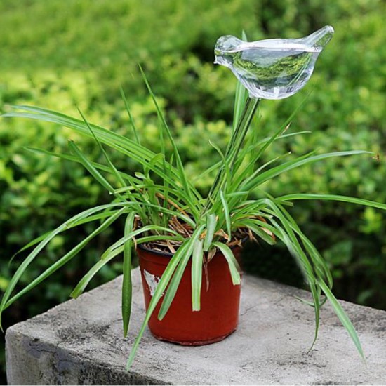 Bird Shaped Glass Plant Flower Holiday Watering Spike Stake Water Feeder Bird Shaped Glass Plant Flower Holiday Watering Spike Stake Water Feeder