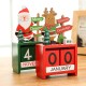 Christmas Creative Gift Mini Wooden Calendar Home Ornament Table Desk Decor Elk Santa Claus Christmas Creative Gift Mini Wooden Calendar Home Ornament Table Desk Decor Elk Santa Claus