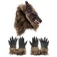 1/2PCS Latex Rubber Wolf Head Hair Mask Werewolf Gloves Party Scary Halloween Cosplay 1/2PCS Latex Rubber Wolf Head Hair Mask Werewolf Gloves Party Scary Halloween Cosplay