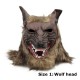 1/2PCS Latex Rubber Wolf Head Hair Mask Werewolf Gloves Party Scary Halloween Cosplay