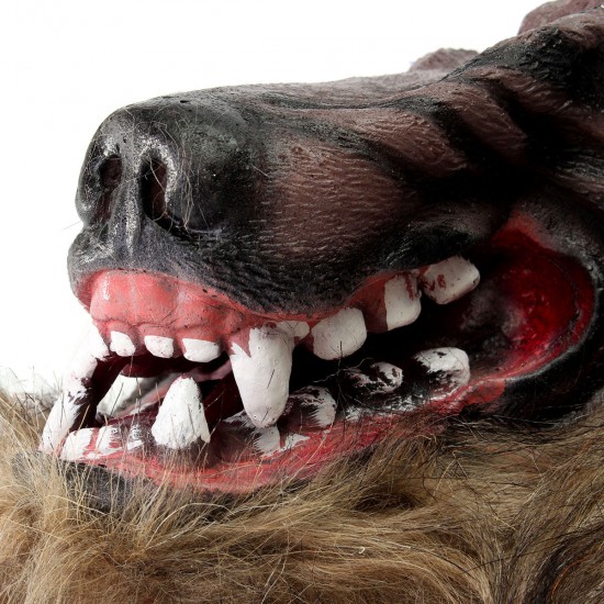 1/2PCS Latex Rubber Wolf Head Hair Mask Werewolf Gloves Party Scary Halloween Cosplay 1/2PCS Latex Rubber Wolf Head Hair Mask Werewolf Gloves Party Scary Halloween Cosplay