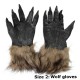 1/2PCS Latex Rubber Wolf Head Hair Mask Werewolf Gloves Party Scary Halloween Cosplay 1/2PCS Latex Rubber Wolf Head Hair Mask Werewolf Gloves Party Scary Halloween Cosplay