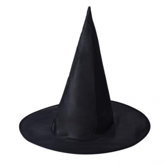 3Pcs Halloween Witch Black Pointy Hat Adult Kids Cosplay 37 x38cm 3Pcs Halloween Witch Black Pointy Hat Adult Kids Cosplay 37 x38cm