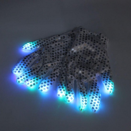 7 mode LED Finger Gloves Lighting Flashing Rave Decoration Toys Dance Party