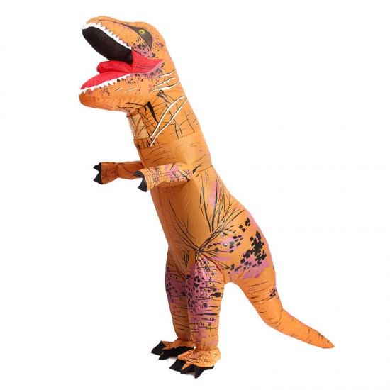 Adult T-Rex Inflatable Jumpsuit Dinosaur Blow Up Halloween Costume Outfit Decoration Toys