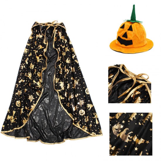 Children Kids Halloween Cloak Witch Dress Fancy Dress Cosplay Party Costume