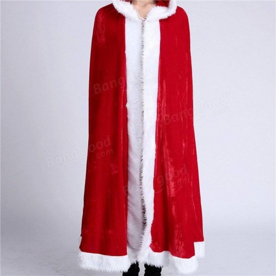 Christmas Costume Red Riding Hooded Cape Belle Velvet Cape Santa Father Cloak Princess Cosplay Christmas Costume Red Riding Hooded Cape Belle Velvet Cape Santa Father Cloak Princess Cosplay