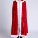 Christmas Costume Red Riding Hooded Cape Belle Velvet Cape Santa Father Cloak Princess Cosplay