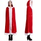 Christmas Costume Red Riding Hooded Cape Belle Velvet Cape Santa Father Cloak Princess Cosplay