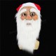 Christmas Party Home Decoration Santa Claus Face Mask With Beard Cosplay Toys Props