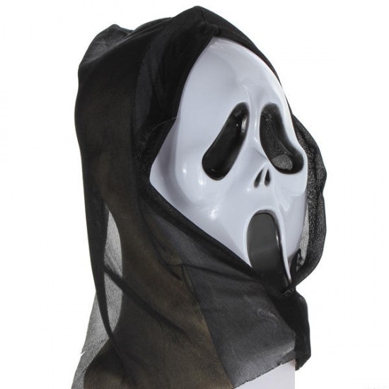 Crazy Scared Ghost Scream Face Mask Costume Party Halloween Carnival