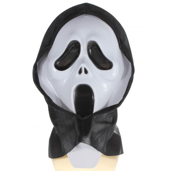 Crazy Scared Ghost Scream Face Mask Costume Party Halloween Carnival