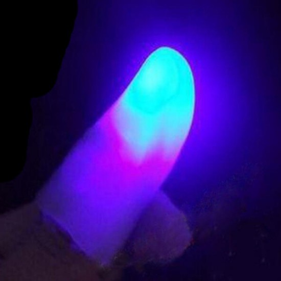 Flashlight Finger Cot Easyfashion Light Up Thumbs Magic Props