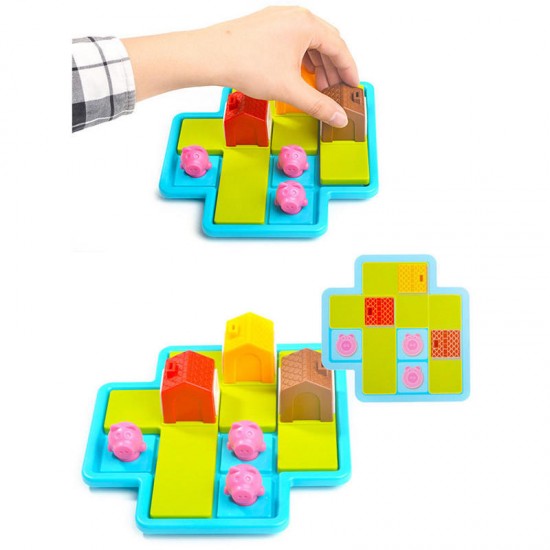 Colorful Three Little Pigs Puzzle Board Game For Kids Children Christmas Gift Educational Toys