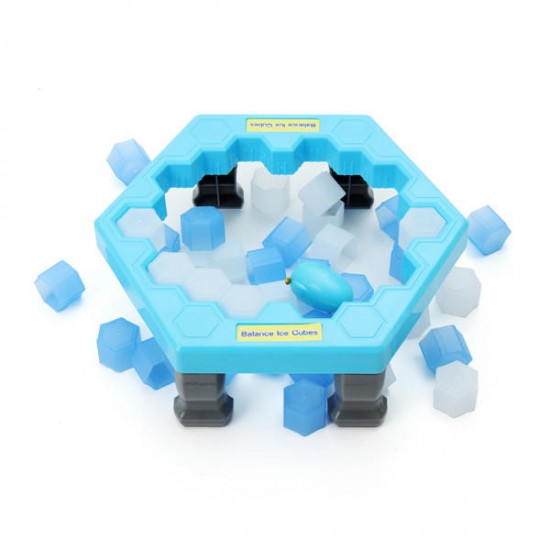 FUNTOK Save Penguin Ice Kids Puzzle Game Break Ice Block Hammer Trap Party Toy Pretend Icebreaker