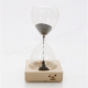 Iron Powder Magnet Hourglass With Wooden Holder Desk Toy