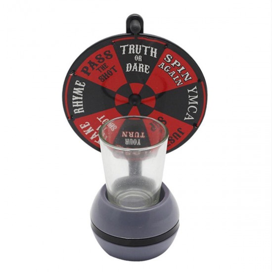 Spinner Spin The Shot Turntable Glass Alcohol Drinking Game Roulette Board Game Toy Party