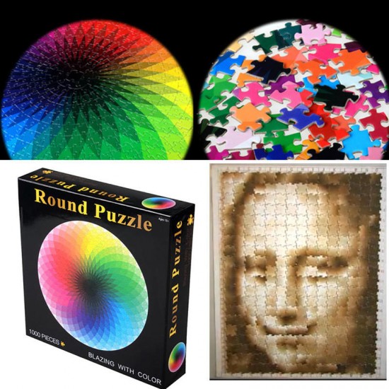 1000 Grain Intelligent Round Puzzle Games For Adult Children Plastic Baby Kids Educational Toys