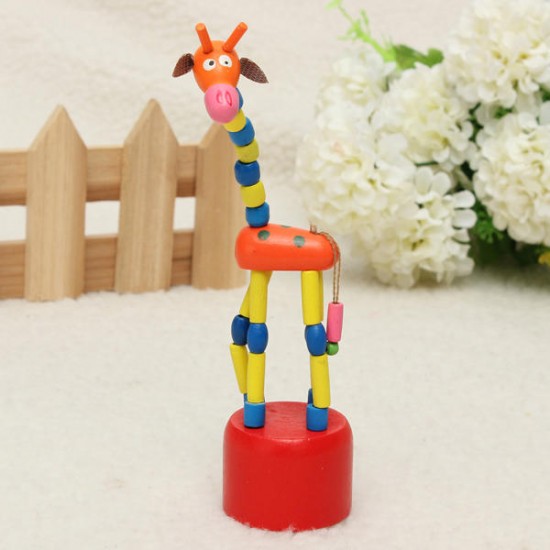 Giraffe Toys Wood Standing Kid Colorful Intellectual Gifts Developmental