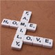 100pcs Scrabble Tiles English Letters Black / White Font For Kids