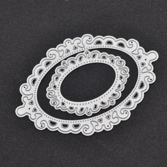 2PCS Oval Template Cutting Dies Stencil DIY Scrapbooking Lace Tool 2PCS Oval Template Cutting Dies Stencil DIY Scrapbooking Lace Tool