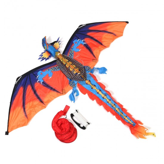 55 Inches Cute Classical Dragon Kite 140cm x 120cm Single Line Kite With Tail