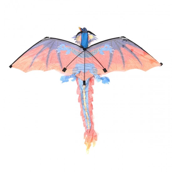 55 Inches Cute Classical Dragon Kite 140cm x 120cm Single Line Kite With Tail