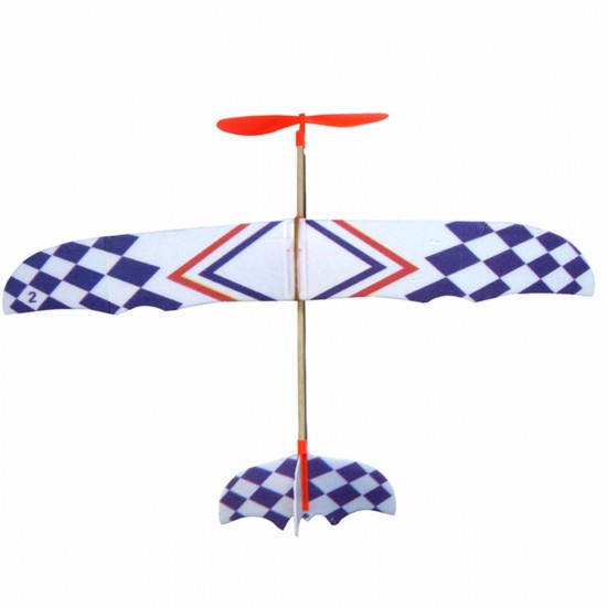 5PCS DIY Foam Plane Elastic Rubber Band Powered Aircraft Kit Model Toy