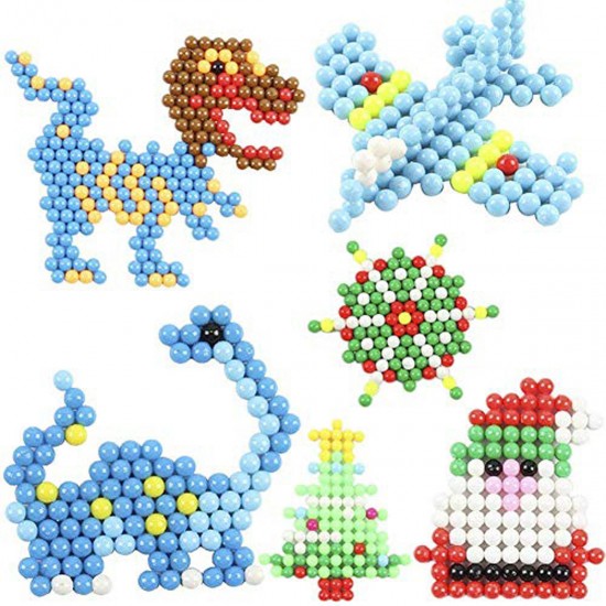 1100pcs 10 Grid DIY Fuse Beads Water Sticky Beads Art Craft Toys Kids