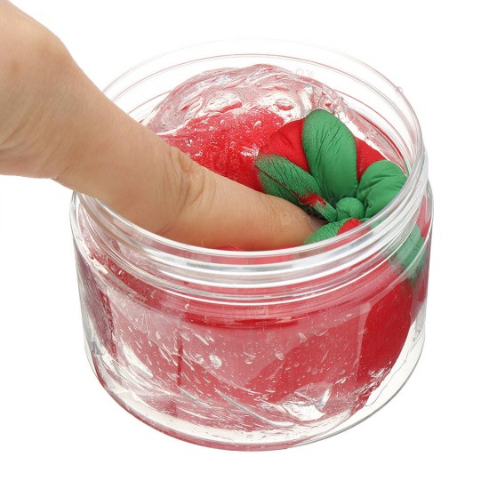 120Ml Strawberry Squishy Slime Crystal Mud DIY Non-toxic Children Putty Safty Health Toy