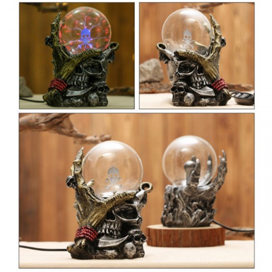 5.5/6.7 Inches Plasma Ball Skeleton Sphere Light Crystal Light Magic Desk Lamp Novelty Light Home Decor