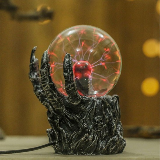 5.5/6.7 Inches Plasma Ball Skeleton Sphere Light Crystal Light Magic Desk Lamp Novelty Light Home Decor