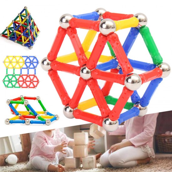 103PCS Magnetic Building Blocks Set Construction DIY Sticks For Kids Children Educational Gift Toys