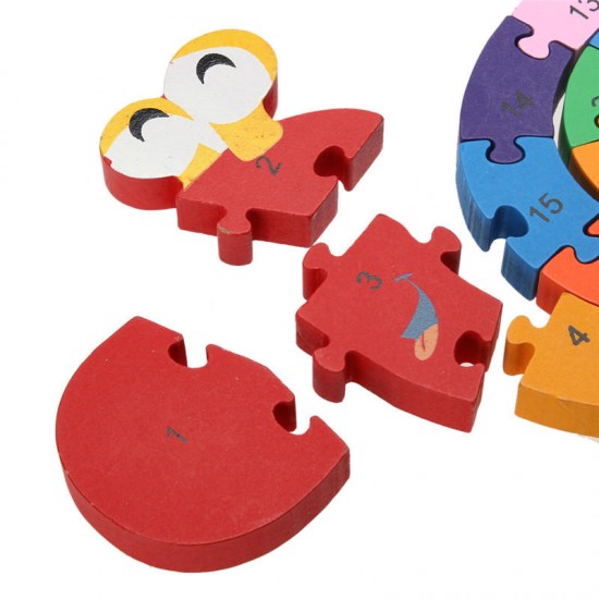 26Pcs Multicolor Letter Children's Educational Building Blocks Snail Toy Puzzle For Children Gift