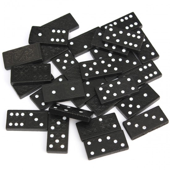 28pcs Children's Wooden Boxed Domino Game Play Set Traditional Classic Toy Gifts 28pcs Children's Wooden Boxed Domino Game Play Set Traditional Classic Toy Gifts