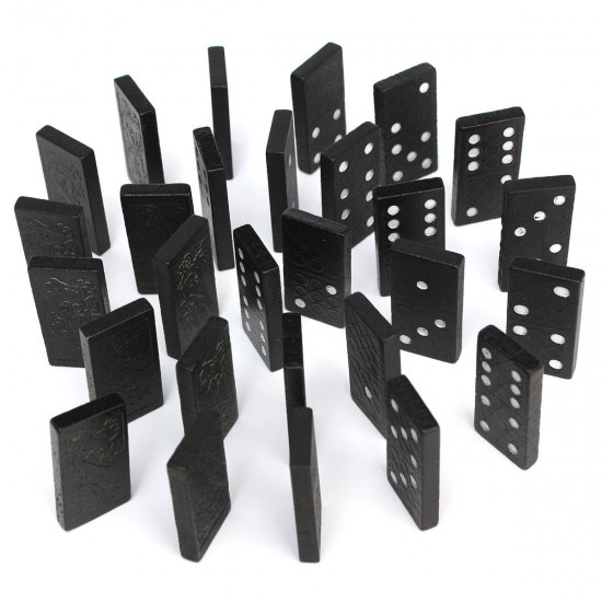 28pcs Children's Wooden Boxed Domino Game Play Set Traditional Classic Toy Gifts 28pcs Children's Wooden Boxed Domino Game Play Set Traditional Classic Toy Gifts
