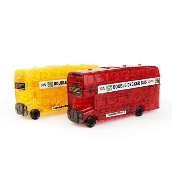 3D 54PCS Double Decker Bus Crystal Blocks Puzzle to Hold Blocks